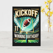 Geburtstag 11 Jahre alte Fußballfeier Karte (Gelbe Blume)