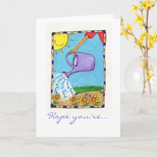 Geburtstag 11 karte (Gelbe Blume)