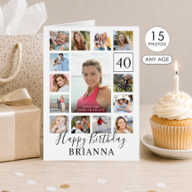 Geburtstag 15 Foto jedes Alter Custom Personalisie
