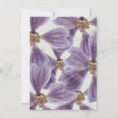 Geburtstag 16. Bridal Hütte Lila Iris Einladung (Rückseite)