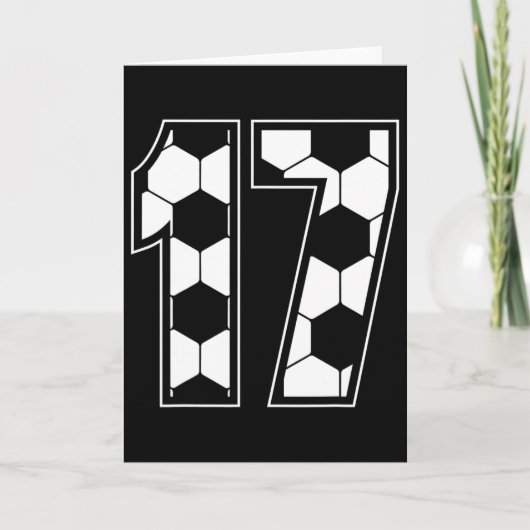 Geburtstag 17 Jahre Fußball Karte (Vorderseite)