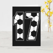 Geburtstag 17 Jahre Fußball Karte (Gelbe Blume)