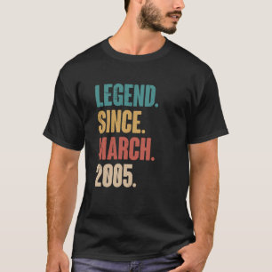 Geburtstag 18. Dekoration März 18 Jahre alt Vintag T-Shirt