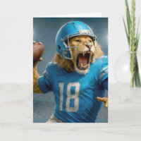 Geburtstag #18 Lion Quarterback Football Player