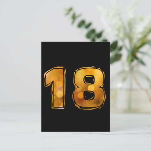 Geburtstag 18 postkarte (Stehend Vorderseite)