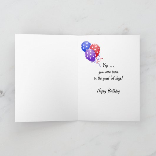 Geburtstag 1922 mit lustigen Trivien Karte (Innenseite)