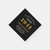 Geburtstag 1941 Schwarzes Gold für ihn Personalisi Serviette (Ecke)