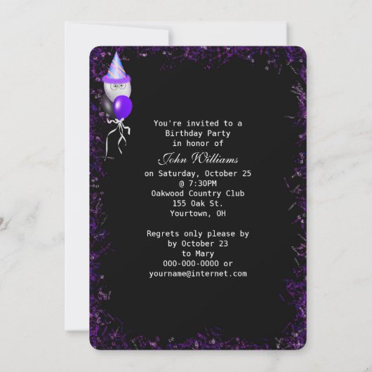 Geburtstag 1943 Party Einladung (Rückseite)