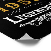 Geburtstag 1952 Name Legendary Black Gold hinzufüg Poster (Ecke)
