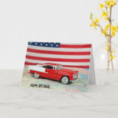 Geburtstag 1955 Chevy Car auf einem Fahrplan Karte (Gelbe Blume)