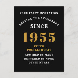 Geburtstag 1955 Schwarzes Gold Postkarte