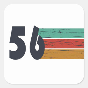 Geburtstag 1956 Jahrgang 70. Geburtstagsfeier Quadratischer Aufkleber