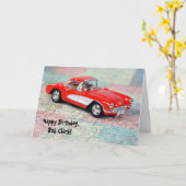 Geburtstag 1957 Korvette auf Karte (Gelbe Blume)