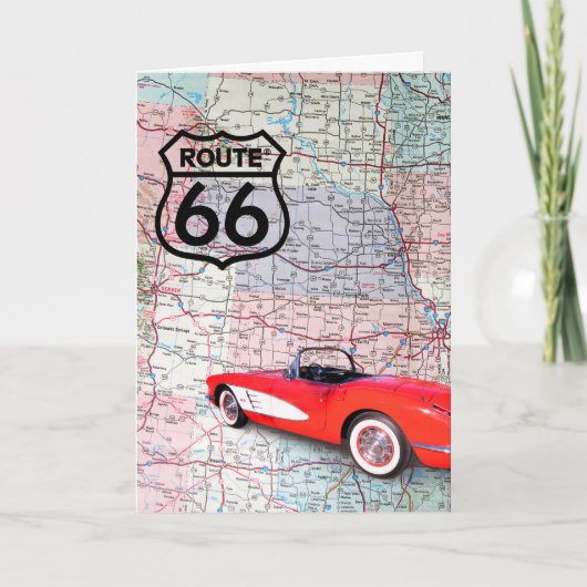 Geburtstag 1960 Corevette auf Karte (Vorderseite)