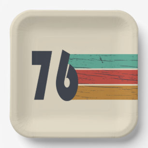 Geburtstag 1976 Jahrgang 50. Geburtstagsfeier Pappteller