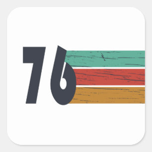 Geburtstag 1976 Jahrgang 50. Geburtstagsfeier Quadratischer Aufkleber