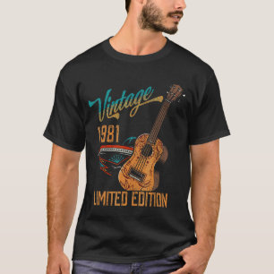 Geburtstag 1981 Vintage Gitarre 41. Geburtstag T-Shirt