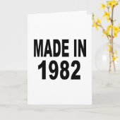 Geburtstag 1982 karte (Gelbe Blume)