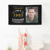 Geburtstag 1983 Legendary Black and Gold Banner (Insitu)