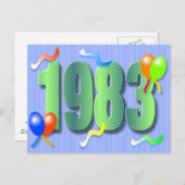 Geburtstag 1983 Postkarte (Vorne/Hinten)