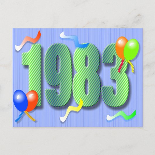 Geburtstag 1983 Postkarte (Vorderseite)