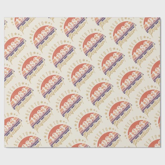 Geburtstag 1983 vollendet geschenkpapier (Flach)