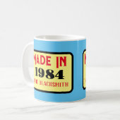 Geburtstag 1984 40. Geburtstag 40 Jahre alt Kaffeetasse (Vorderseite Links)