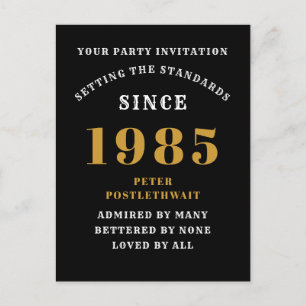 Geburtstag 1985 Schwarzes Gold Postkarte