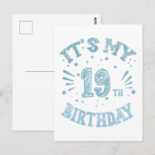 Geburtstag 19 postkarte (Vorne/Hinten)