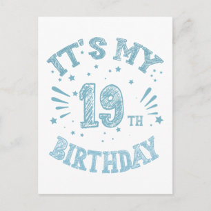 Geburtstag 19 postkarte