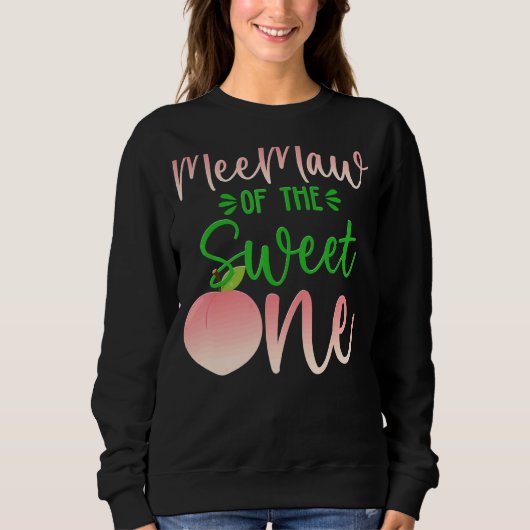 Geburtstag 1 Pfirsichfrüchte 1. Sommerfrucht Sweatshirt (Vorderseite)