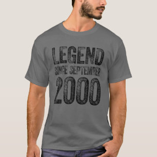Geburtstag 2000 im September Geboren Legende Seit T-Shirt