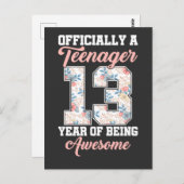 Geburtstag 2008 Phantastischer Offizieller Teenage Postkarte (Vorne/Hinten)