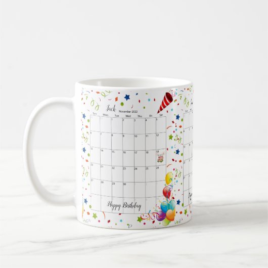 Geburtstag 2022 November Tasse (Links)