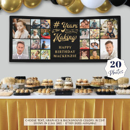 Geburtstag 20 FotoCollage Jahre in der Herstellung Banner