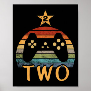 Geburtstag 2 Jahre altes Videospiel Zweiter Geburt Poster