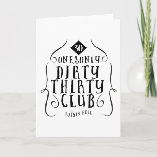 Geburtstag 30 30 Jahre alte schmutzige 30 Karte