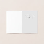 Geburtstag. 30 Jahre alt. Stilvolles Design. Folienkarte (Innenseite)