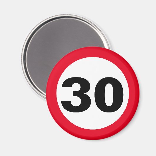 Geburtstag 30 magnet (Vorderseite/Rückseite)
