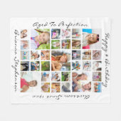 Geburtstag 33 Foto Collage Redewendungen Personali Fleecedecke (Vorderseite (Horizontal))