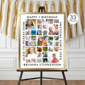 Geburtstag 33 FotoCollage Custom Personalisiert Poster