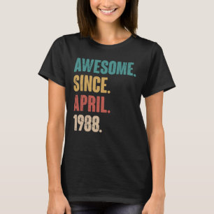 Geburtstag 35. Dekoration April 35 Jahre alter Vin T-Shirt
