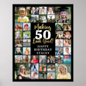 Geburtstag 39 Fotomaterial Alter sieht gut aus Poster (Vorne)