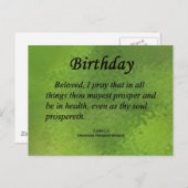 Geburtstag 3 John 1-2 Postkarte (Vorne/Hinten)