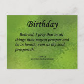 Geburtstag 3 John 1-2 Postkarte (Vorderseite)