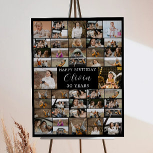 Geburtstag 45 Foto Collage Poster für ihn/sie