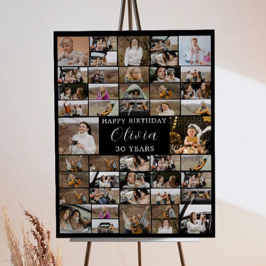 Geburtstag 45 Foto Collage Poster für ihn/sie