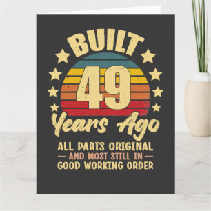 Geburtstag 49 Vintage Gebaut vor 49 Jahren Lustig Karte