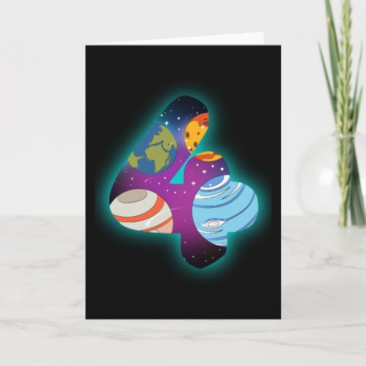 GEBURTSTAG 4. Geburtstag Junge 4 Jahre alt Karte (Vorderseite)