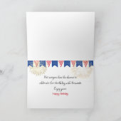 Geburtstag 4. Juli Hot Dog mit Bier Karte (Innenseite)